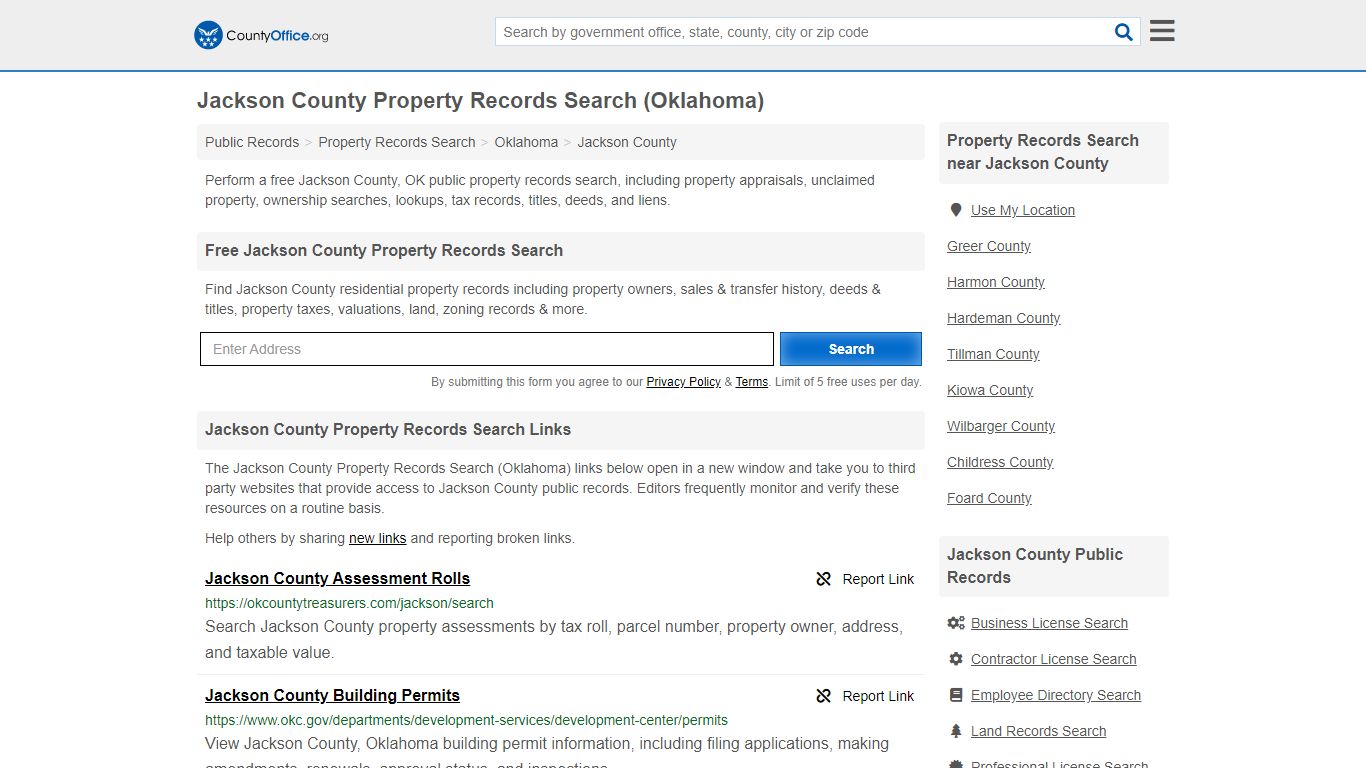 Jackson County Property Records Search (Oklahoma)